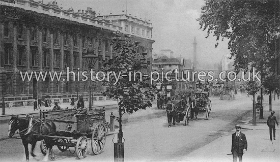 Whitehall & Lord Nelson's Monument. London. c.1905.